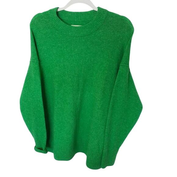 Aerie Cozy Knit Crewneck Sweater Green XS NWT - Picture 1 of 3